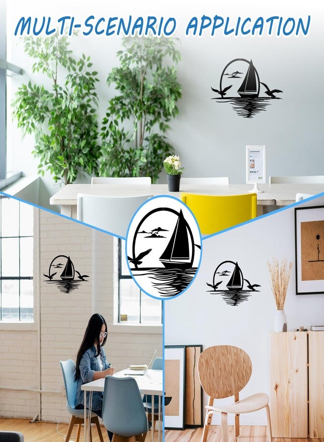 ACOSIY Sun Metal Wall Art Modern Sunset Wall Decor with Seagulls Minimalist Sunrise Line Art for Living Room Bedroom Office (Sunset) - Image 5